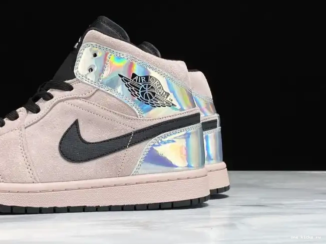 Rep Onekick Mid Powder 1 Air Jordan BQ6472-602 Dirty Iridescent (W) 0429